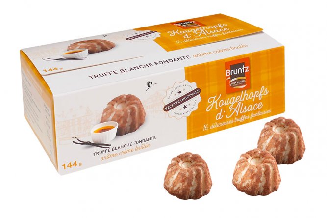 Truffes Kougelhopfs blanches arôme crème brulée - Sinergy le partenaire de votre association