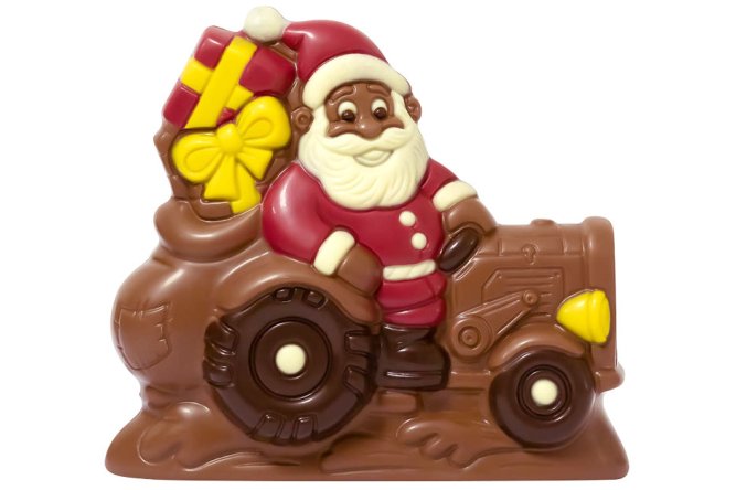 Père Noël Tracteur chocolat lait  Sinergy le partenaire de votre