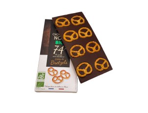 tablette bio chocolat noir et bretzels